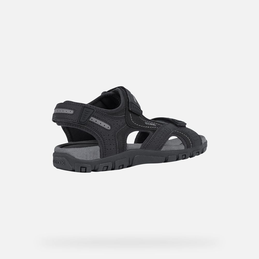 Geox Sandals Black Strada - Geox Mens Shoes - EOPFQC583